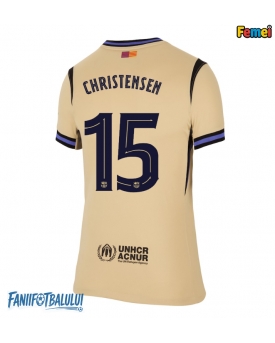 Barcelona Andreas Christensen #15 Tricou Fotbal Replică 2025-26 Femei Deplasare